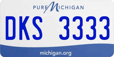 MI license plate DKS3333