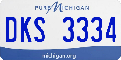 MI license plate DKS3334