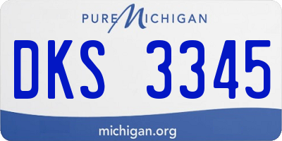 MI license plate DKS3345