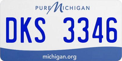 MI license plate DKS3346