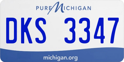 MI license plate DKS3347