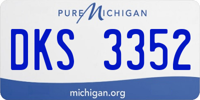 MI license plate DKS3352