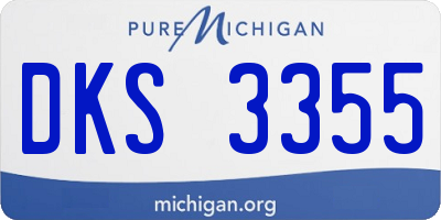 MI license plate DKS3355