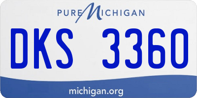 MI license plate DKS3360