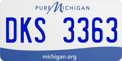 MI license plate DKS3363