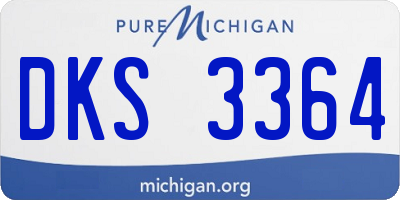 MI license plate DKS3364