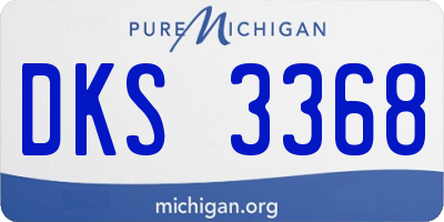 MI license plate DKS3368