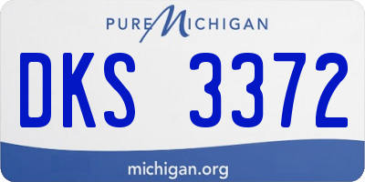 MI license plate DKS3372