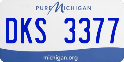 MI license plate DKS3377