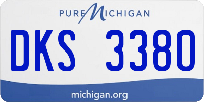 MI license plate DKS3380