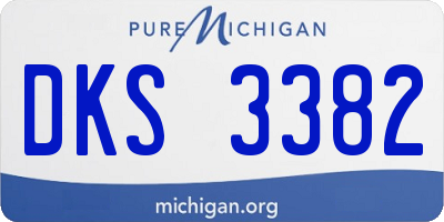 MI license plate DKS3382