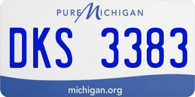 MI license plate DKS3383