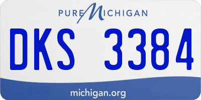 MI license plate DKS3384
