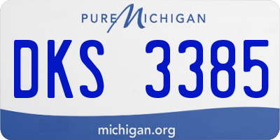 MI license plate DKS3385