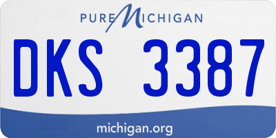 MI license plate DKS3387