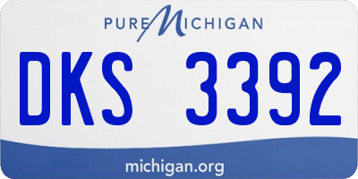 MI license plate DKS3392