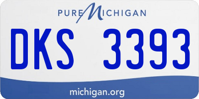 MI license plate DKS3393