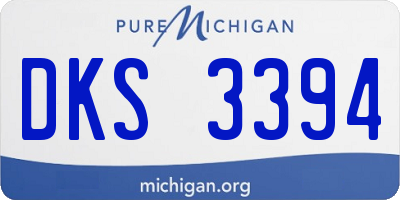 MI license plate DKS3394