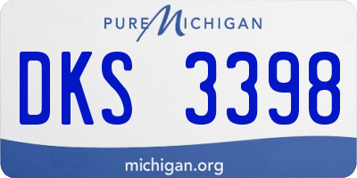 MI license plate DKS3398
