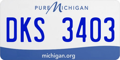 MI license plate DKS3403