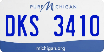 MI license plate DKS3410