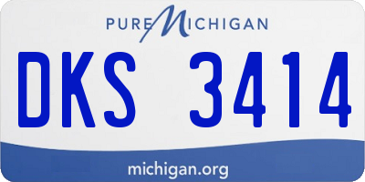MI license plate DKS3414