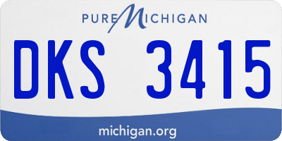 MI license plate DKS3415