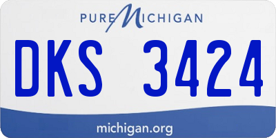 MI license plate DKS3424