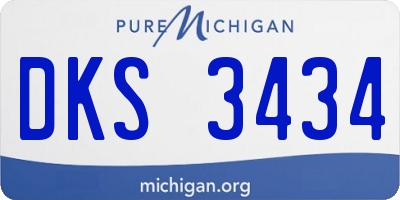 MI license plate DKS3434
