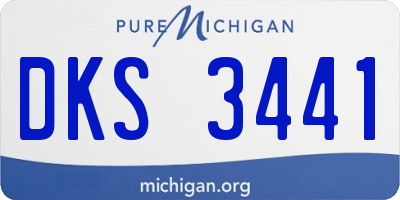 MI license plate DKS3441