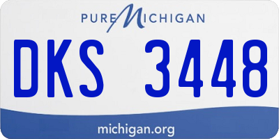 MI license plate DKS3448