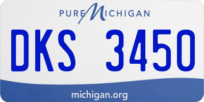 MI license plate DKS3450