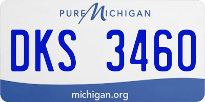 MI license plate DKS3460