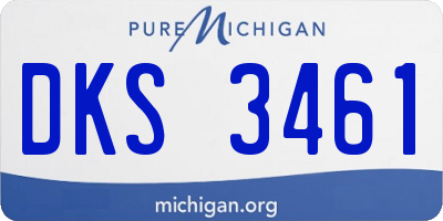MI license plate DKS3461