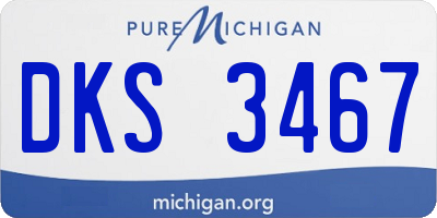 MI license plate DKS3467