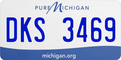 MI license plate DKS3469