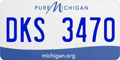 MI license plate DKS3470