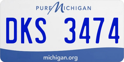 MI license plate DKS3474