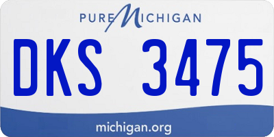 MI license plate DKS3475