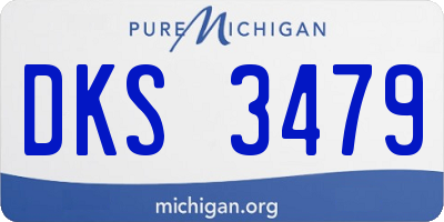 MI license plate DKS3479