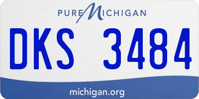 MI license plate DKS3484