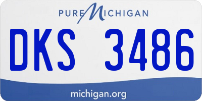 MI license plate DKS3486