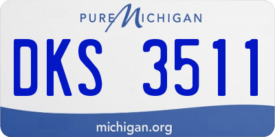 MI license plate DKS3511