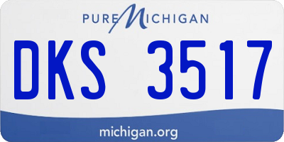 MI license plate DKS3517