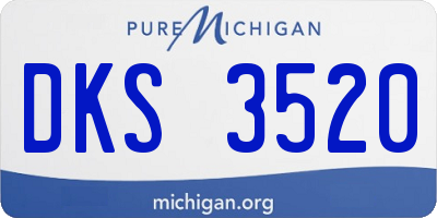 MI license plate DKS3520