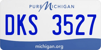 MI license plate DKS3527
