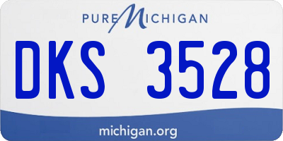 MI license plate DKS3528