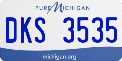 MI license plate DKS3535