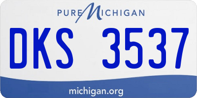MI license plate DKS3537