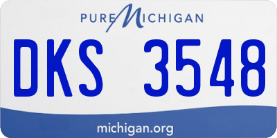 MI license plate DKS3548